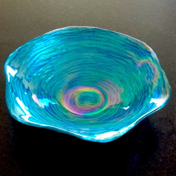 Red Pomegranate Turkish hand painted glass bowl - Picture 1 of 4